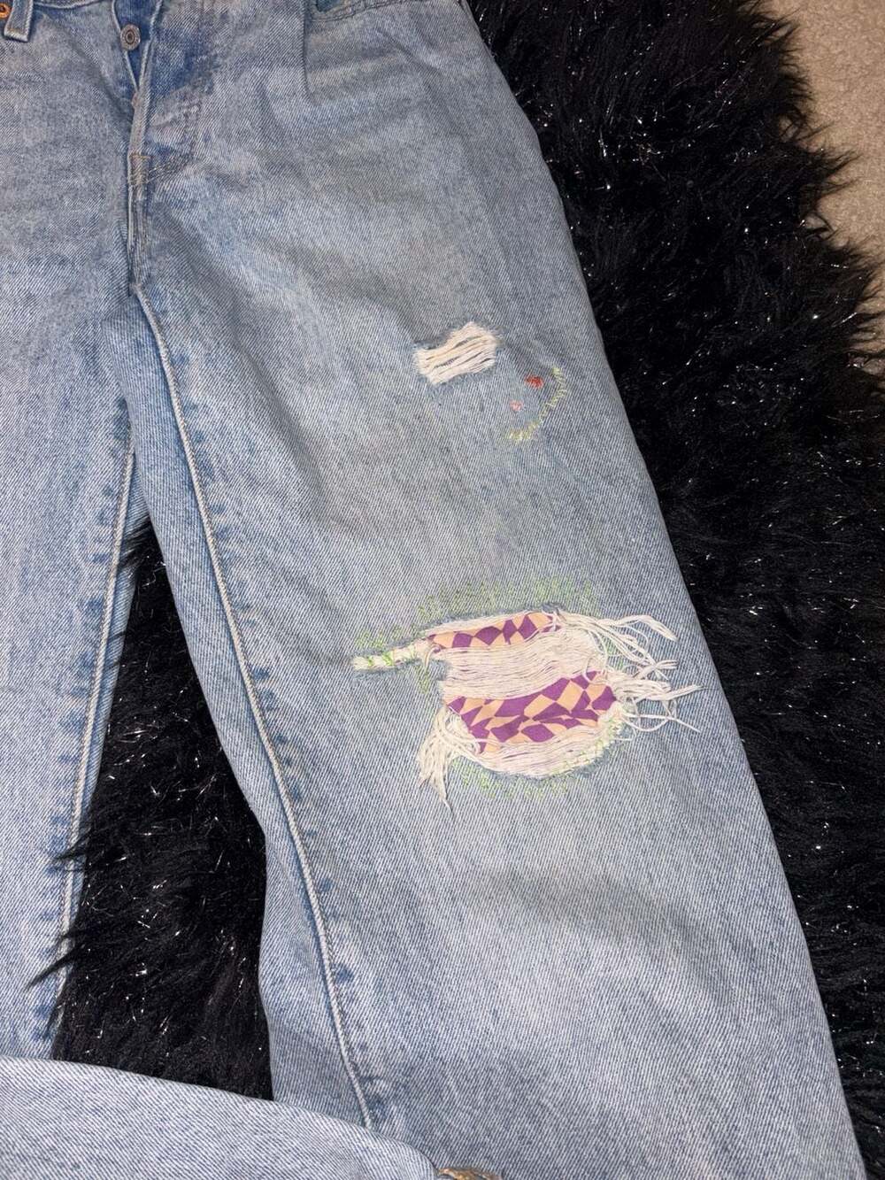 Levi's 150th Anniversary Women 501 90's Straight Fit Button Fly Jeans Blue - Picture 2 of 7